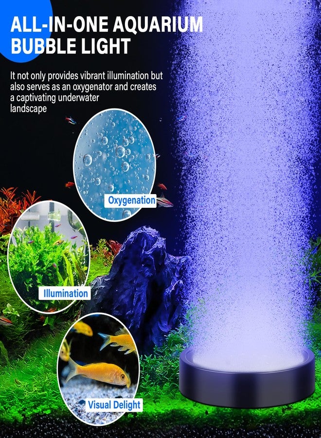 fishkeeper Aquarium Air Bubble Light, LED Fish Tank Bubbler Stone Disk with 11 Super Bright Lamp Beads, 16 Colors and 4 Modes Adjustable for Fish Tank Decoration Oxygenation - Image 3